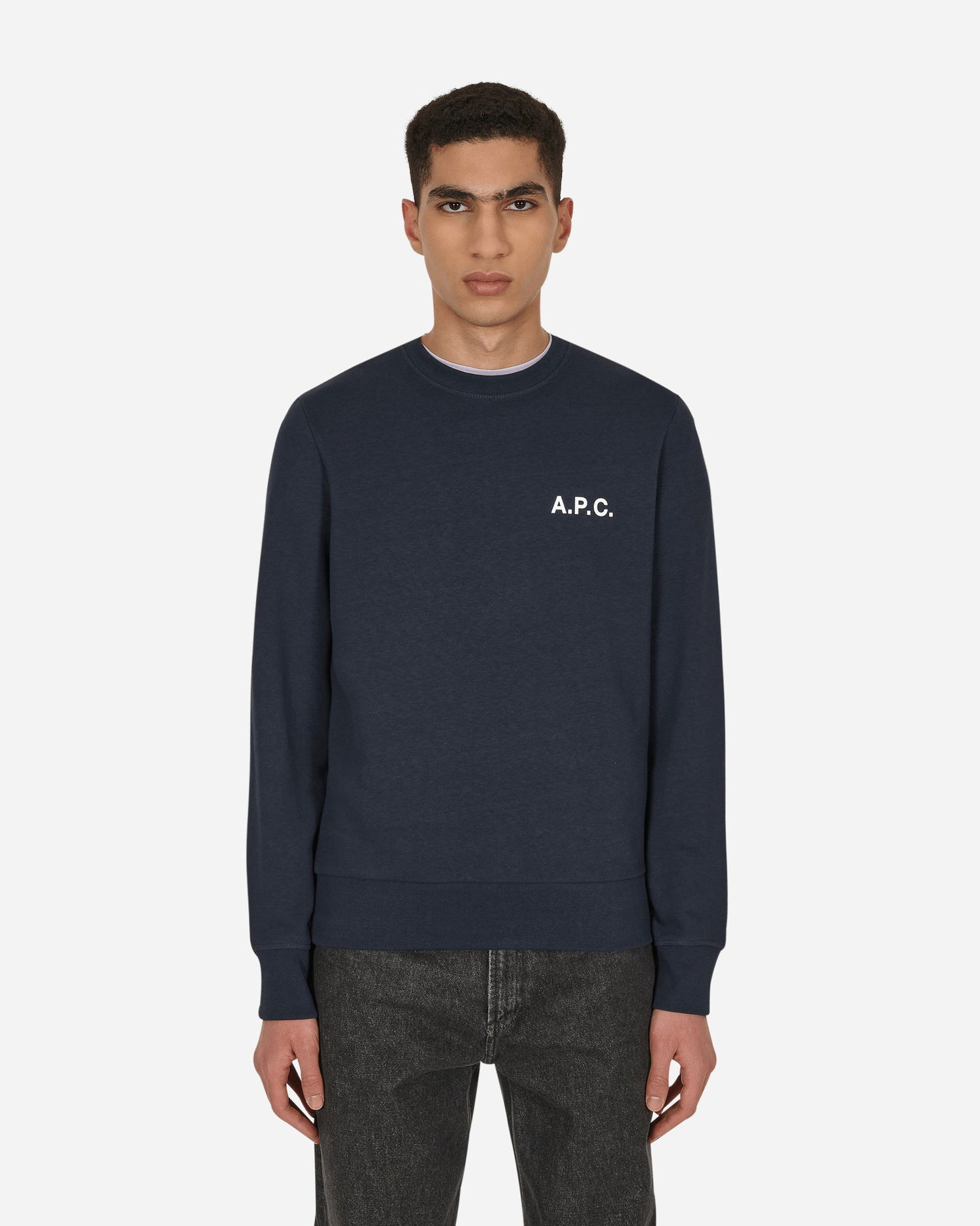 Sweatshirt A.P.C. Arliss Logo Sweat Mørkeblå | COETM-H27691-IAK, 0