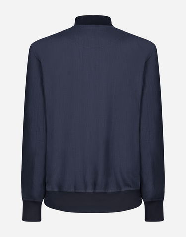 Bomberjakke Dolce & Gabbana Unlined Linen Bomber Jacket Blå | G9BFNTFU4K6B0013, 1