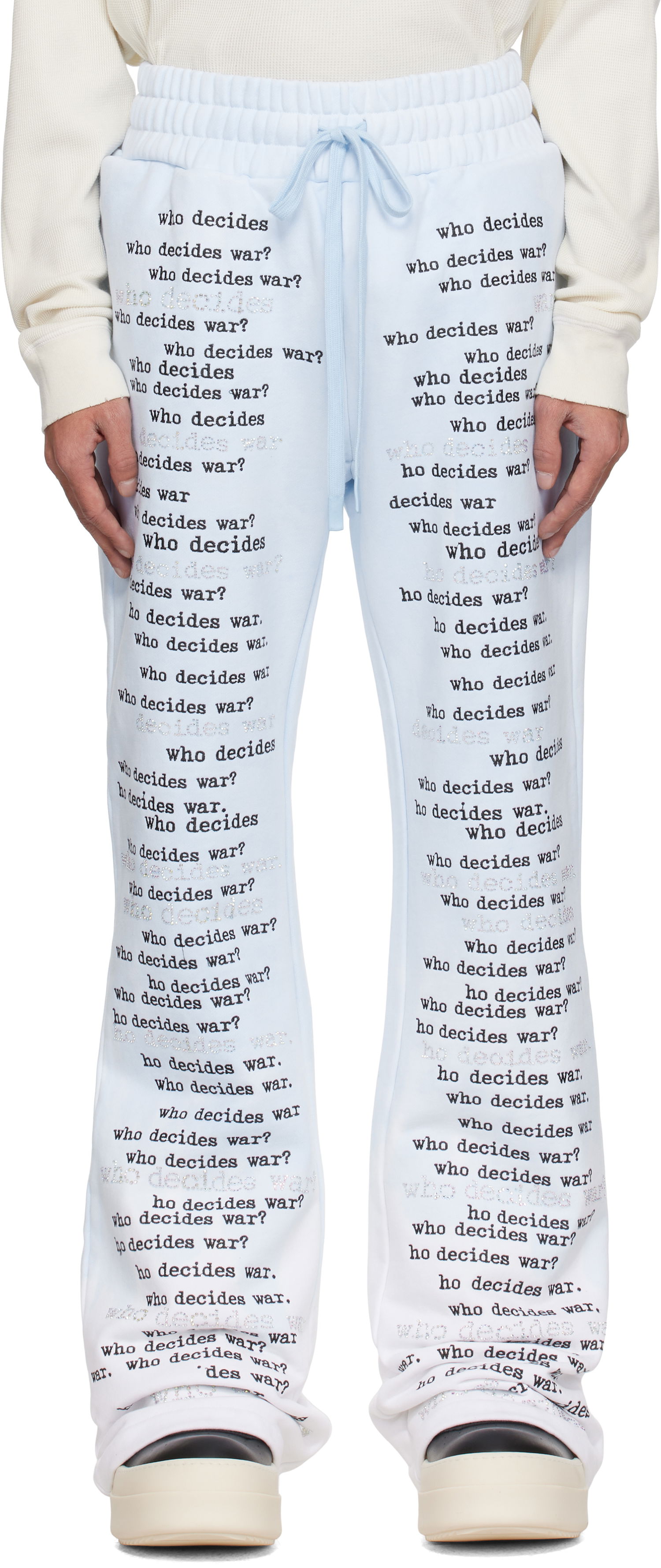Joggingbukser Who Decides War WDW Scripture Sweatpants Blå | 1121160008SS25, 0
