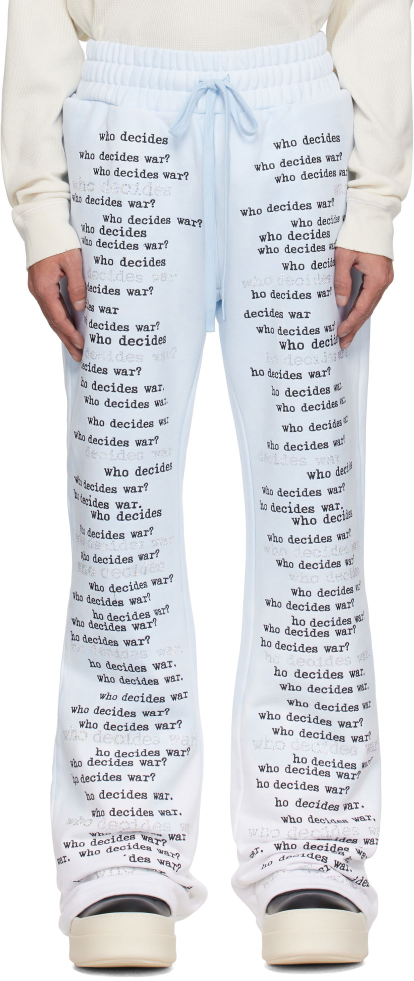Joggingbukser Who Decides War WDW Scripture Sweatpants Blå | 1121160008SS25