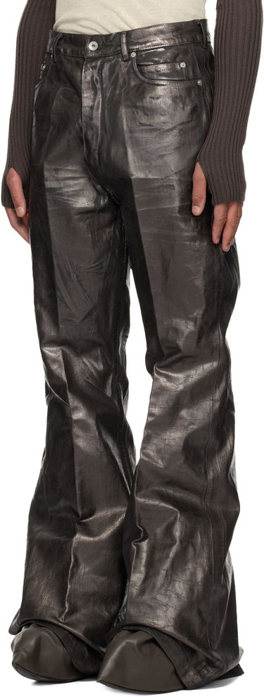 Jeans Rick Owens Concordians Bolan Waxed Flared Jeans Brun | RR02E1335 BZMC, 3