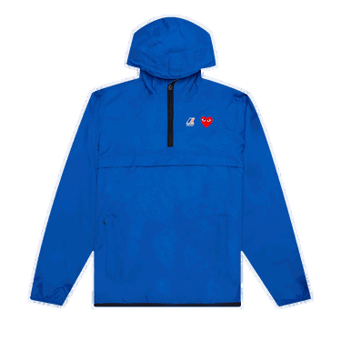 Vindjakke Comme des Garçons PLAY x K-Way Half Zip Hooded Jacket Blå | AZ J502 051 2, 0