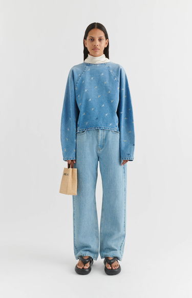 Sweatshirt AXEL ARIGATO Daisy Script A Sweatshirt Blå | A2162001, 4