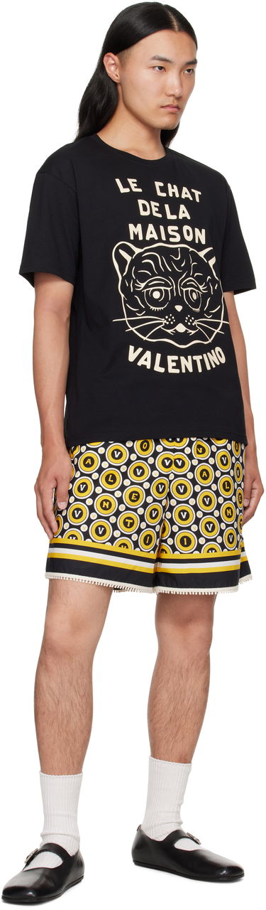 T-shirt Valentino Valentino 'Le Chat De La Maison' Cotton T-Shirt Sort | 7V3MG16PB32, 3