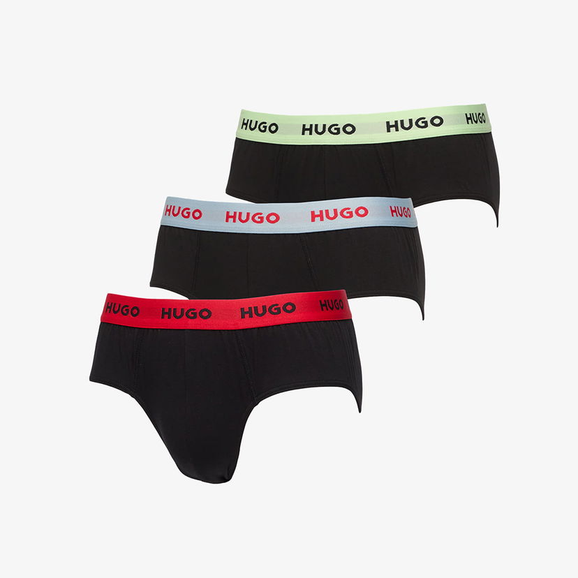 Boksere BOSS Hugo Boss Cotton Stretch Hip Brief 3-Pack Sort | 50532570-980