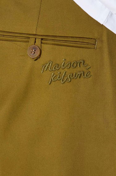 Bukser MAISON KITSUNÉ Maison Kitsuné Relaxed Chino Pants Grøn | MM01106WW0078, 4