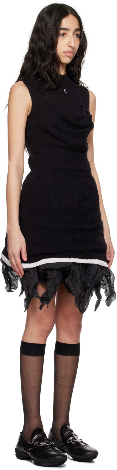 Kjole KIKO KOSTADINOV Kiko Kostadinov Vecto Knit Tunic Minidress Sort | KKWSS25KN03-95, 1