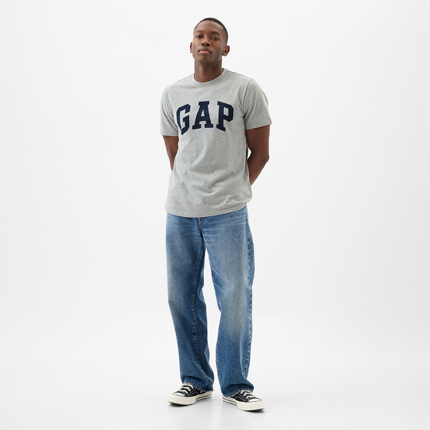 T-shirt GAP Basic Logo Tee Heather Grey Grå | 856659-00, 1