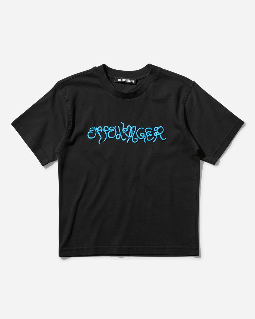 T-shirt Ottolinger Fitted Puffy Logo T-Shirt Sort | 1150103921 BLK