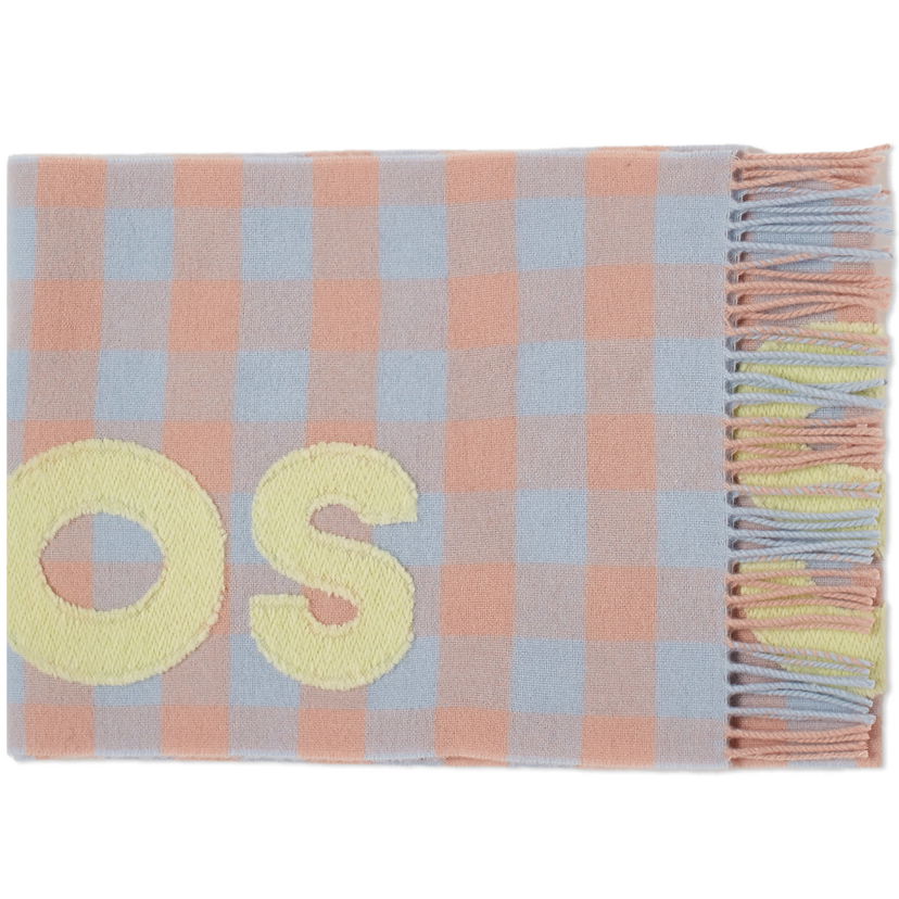 Tørklæde Acne Studios Veda Logo Check Scarf Lyserød | CA0262-DM5