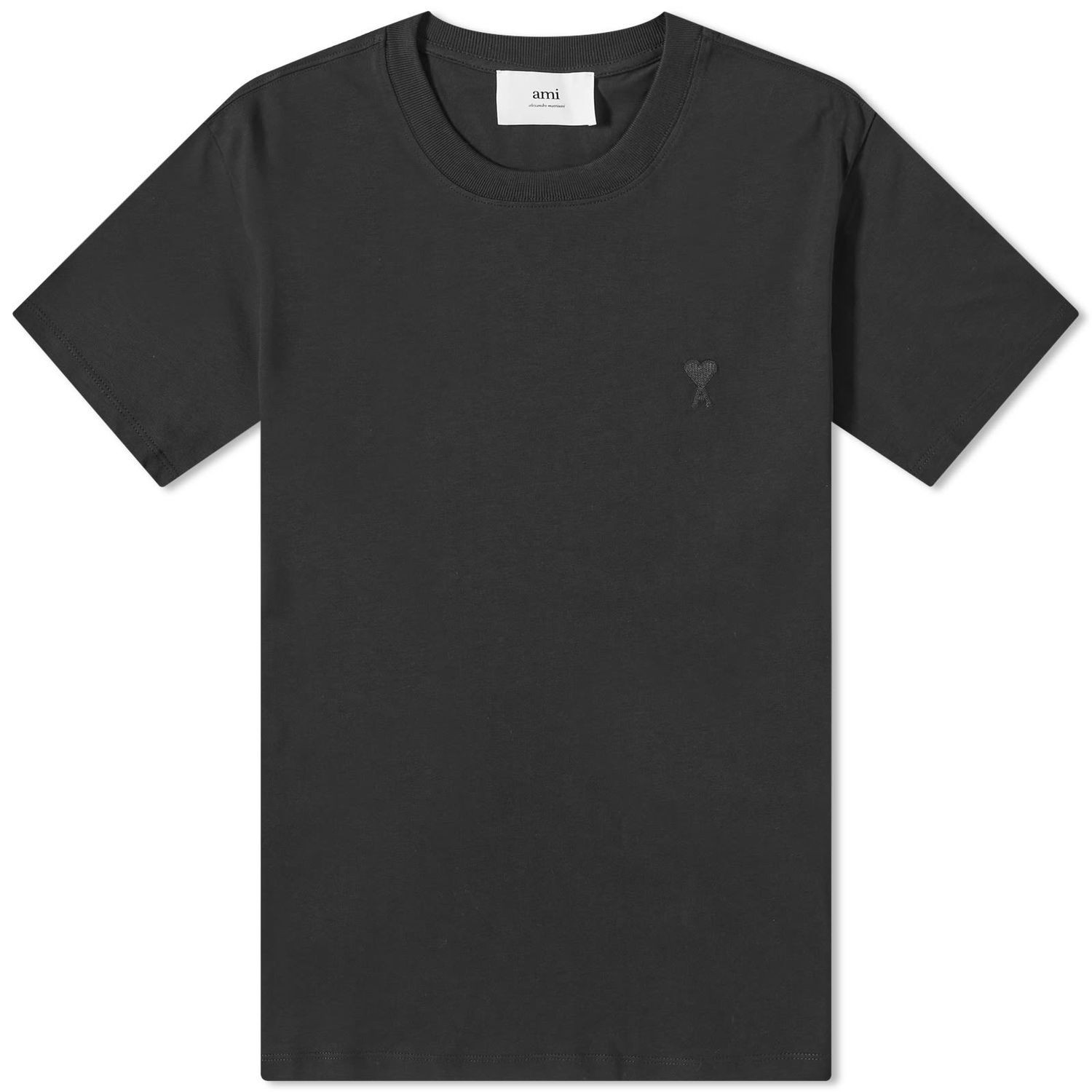 T-shirt AMI Tonal A Heart T-Shirt Sort | UTS003-724-001, 0