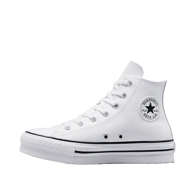 Sneakers og sko Converse Chuck Taylor All Star Eva Lift Platform Leather High Top Hvid | A02486C