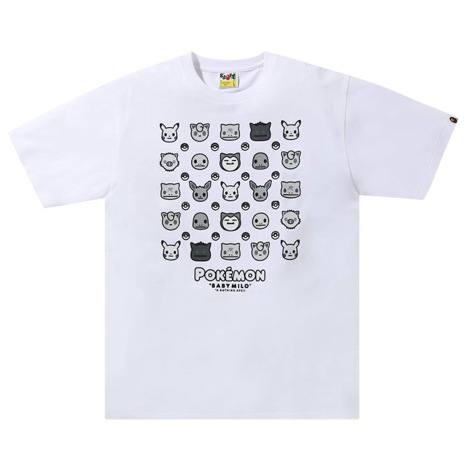 T-shirt BAPE Baby Milo x Pokemon Monotone Tee #4 Hvid | 2G73 110 913 WHITE, 1