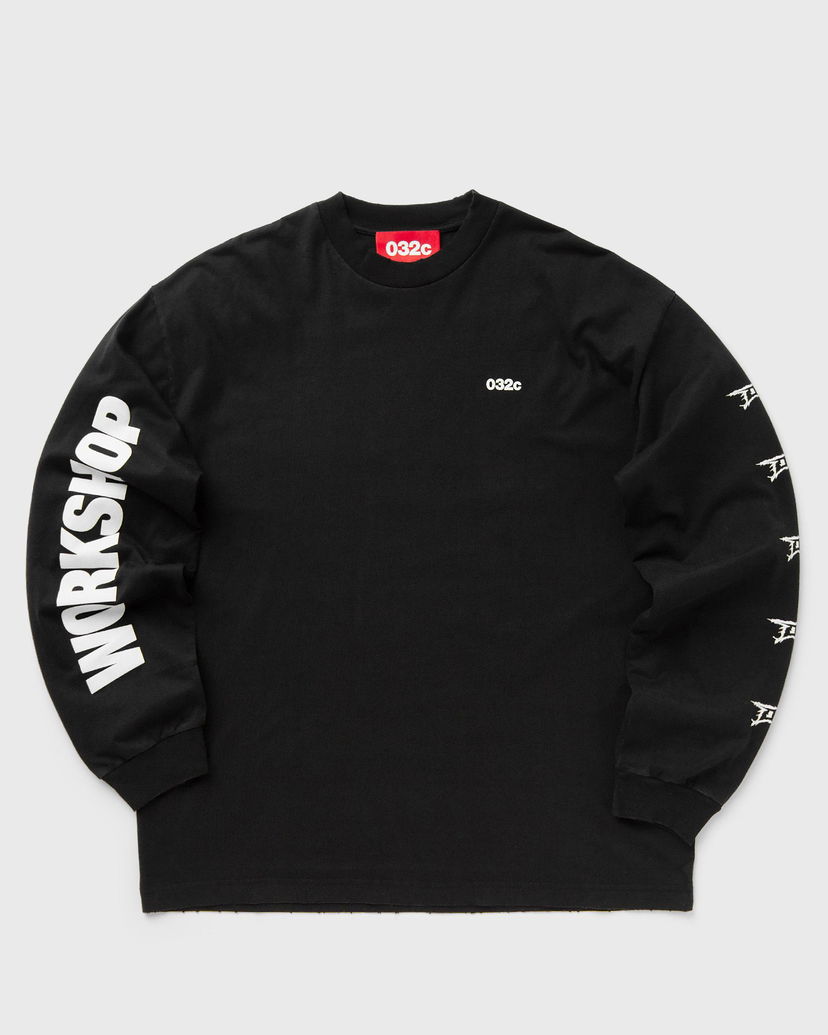 T-shirt 032C NERVE SHATTER BOXY LONGSLEEVE Sort | F24-URC-0251-050