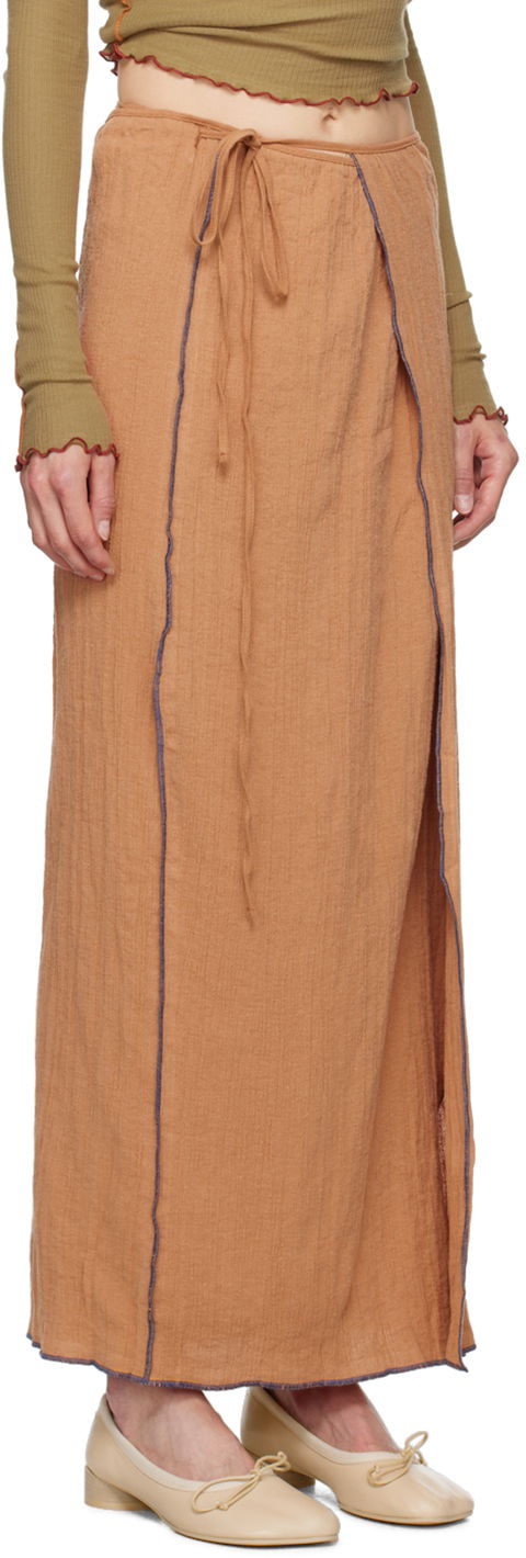 Nederdel Baserange Maxi Skirt with Front Slits Beige | SKSKW-CL-AU24, 1