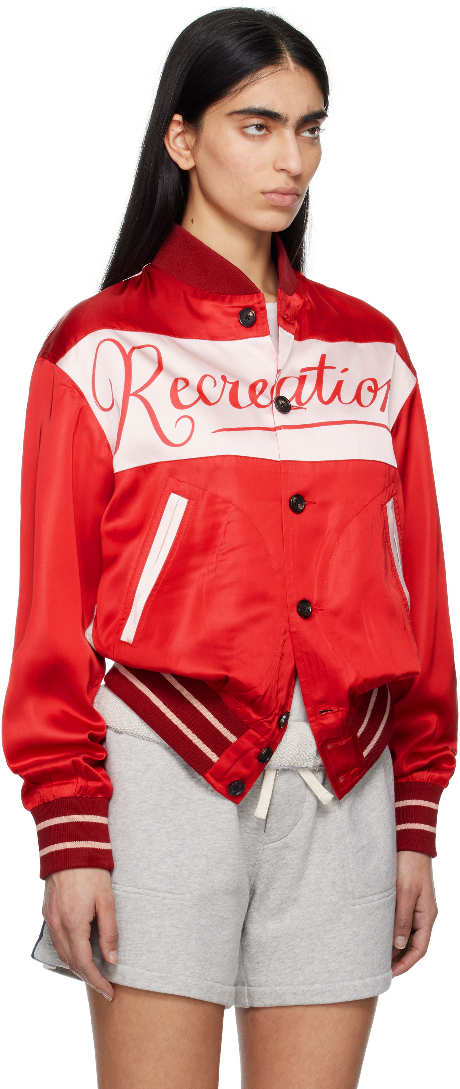 Bomberjakke Bode Bode Postcard Rally Jacket Rød | MRS25JA021, 1