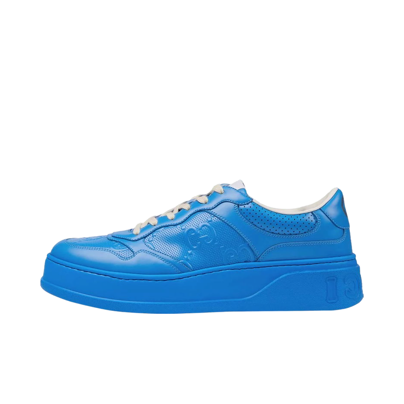 Sneakers og sko Gucci GG Embossed Sneaker Bright Blue Blå | 700641 1XL10 4344
