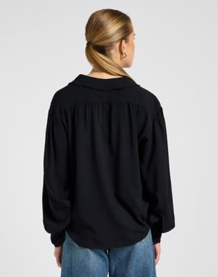 Skjorte Lee Regular Statement Collar Shirt Unionall Sort | 112371292, 0