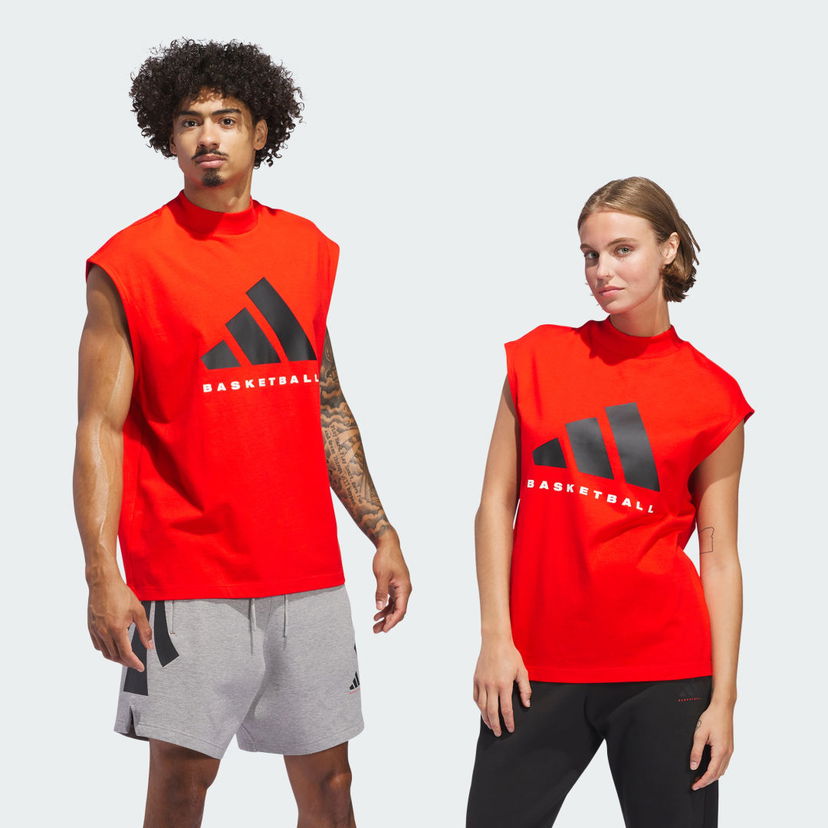 Tanktop adidas Performance Basketball Sleeveless T-Shirt Rød | JE3770