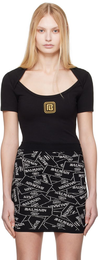 Nederdel Balmain Balmain Encolure Ronde T-Shirt Sort | EF1EF101BC49, 0