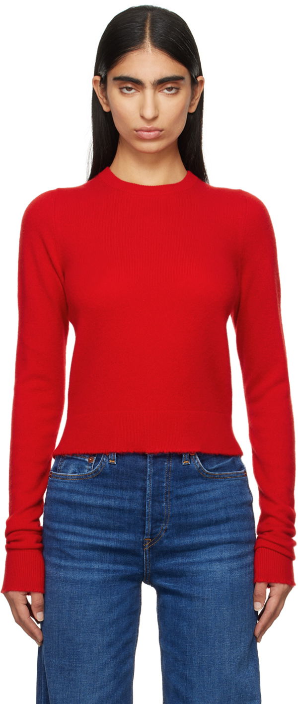 Sweater RE/DONE Cashmere Crewneck Sweater Rød | 697-10WXLSCRW, 0