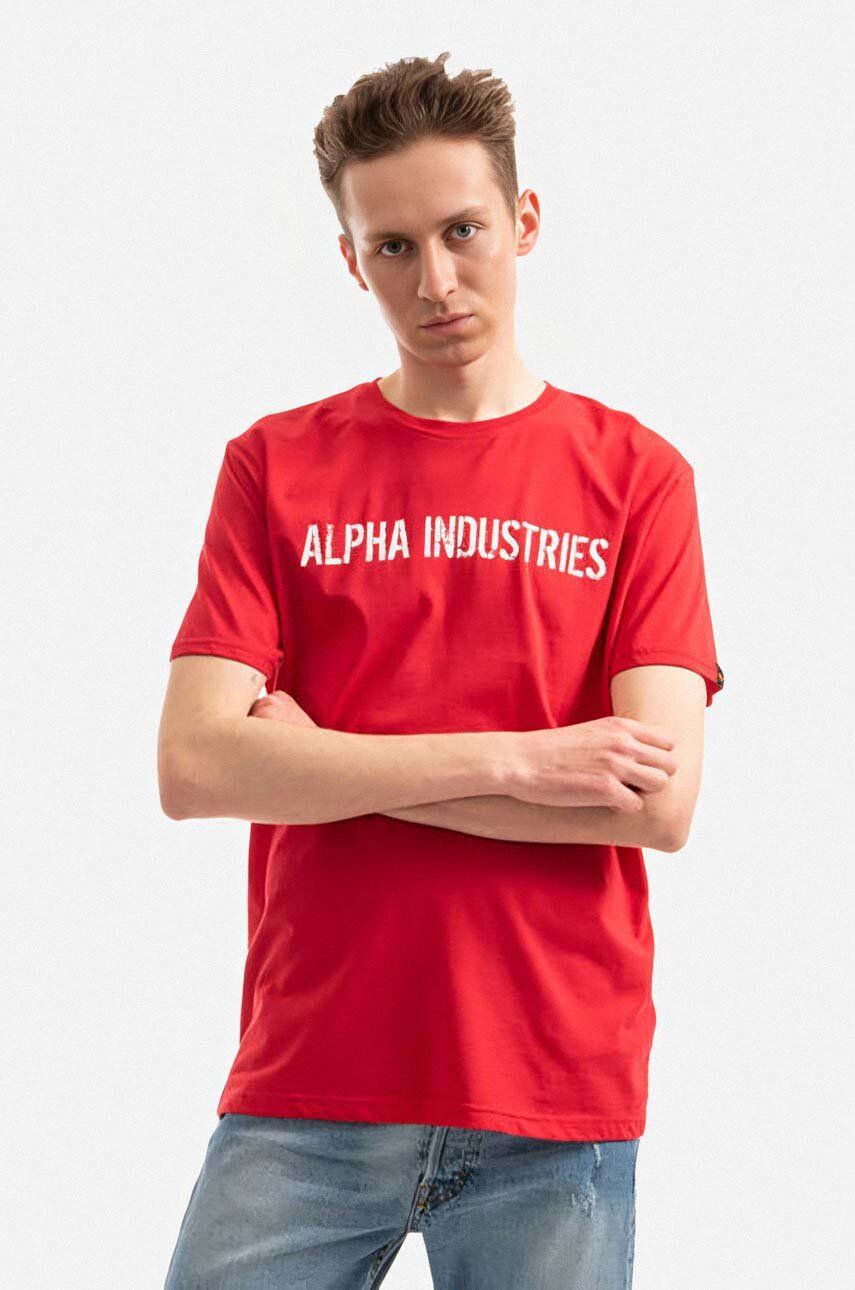 T-shirt Alpha Industries T-Shirt With Print Rød | 116512.451, 0