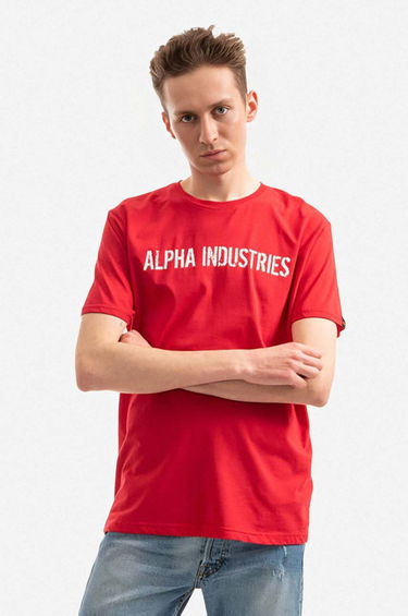 T-shirt Alpha Industries T-Shirt With Print Rød | 116512.451, 0