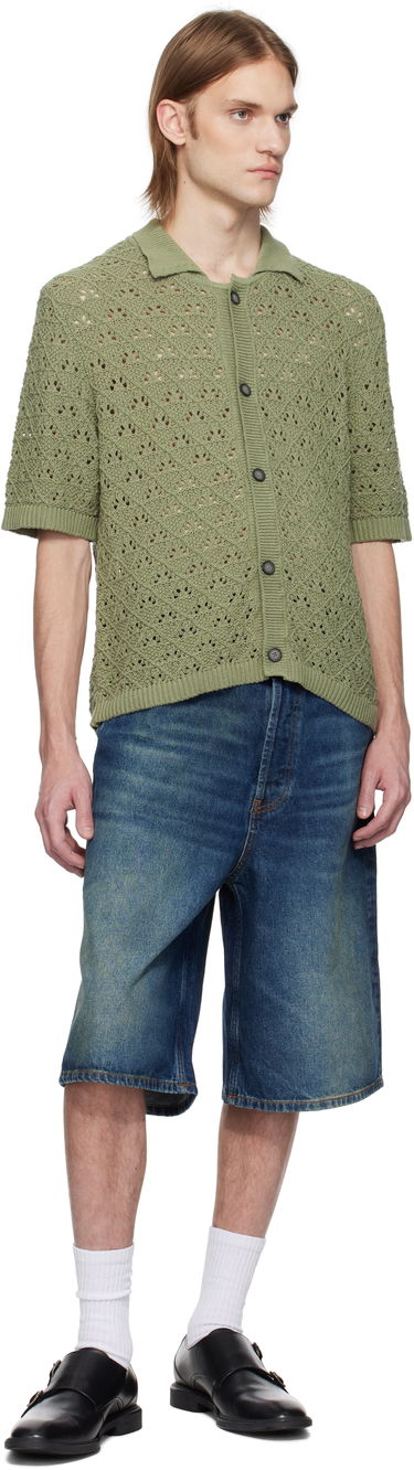 Shorts BOSS Hugo Logo Patch Denim Shorts Blå | 50537732, 3