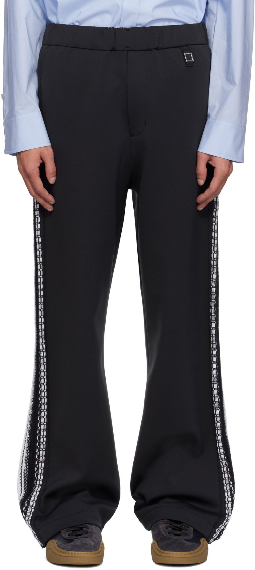 Bukser WOOYOUNGMI Wooyoungmi Knit Detail Track Pants Sort | W251PT17