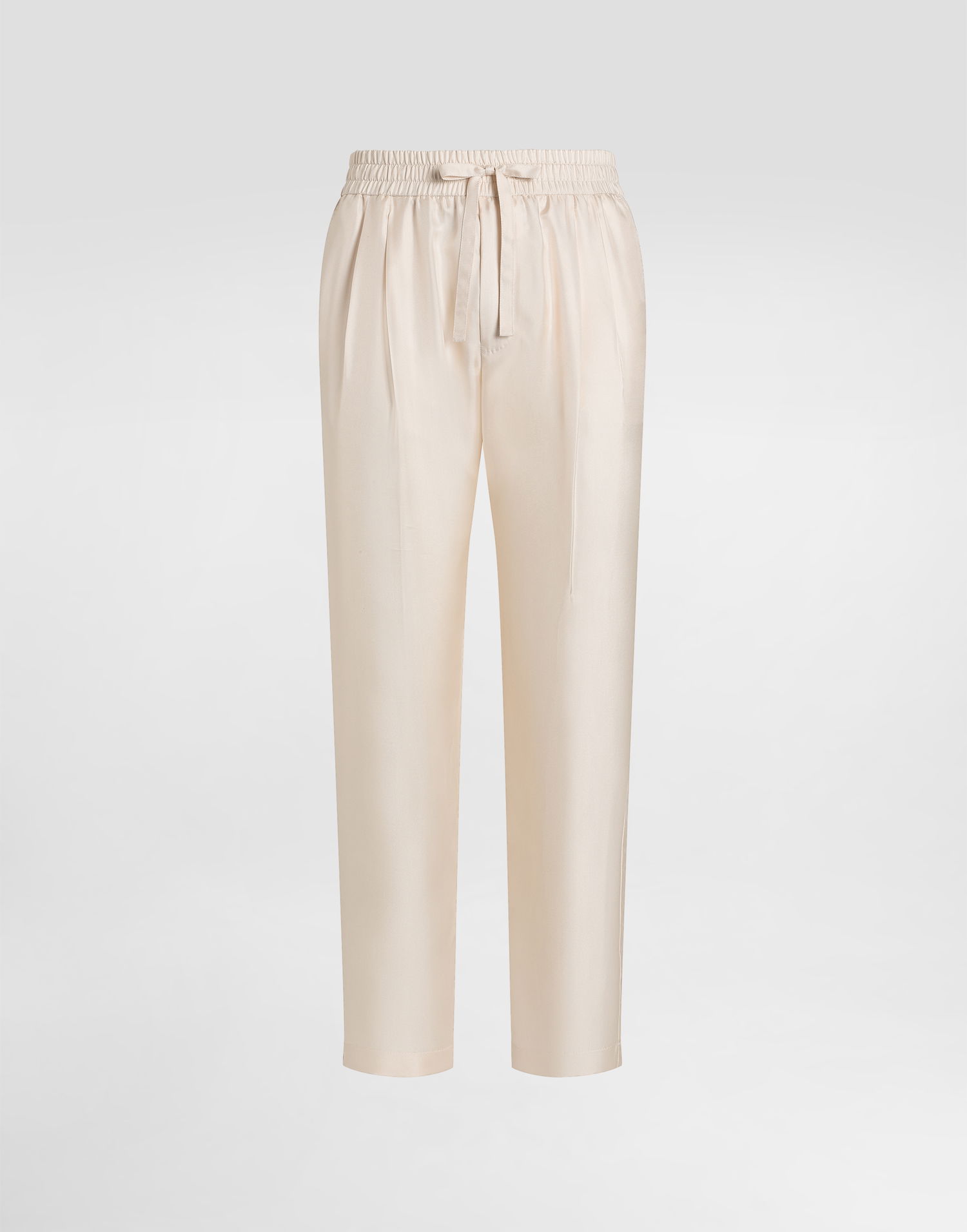 Bukser Dolce & Gabbana Dolce & Gabbana Silk Twill Jogging Trousers Beige | GP12QTFU10SA3791, 0