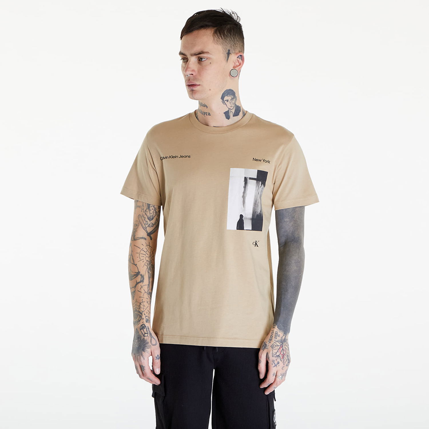 T-shirt CALVIN KLEIN Jeans Serenity Multi Graphic Beige Beige | J30J325930 PF2, 0