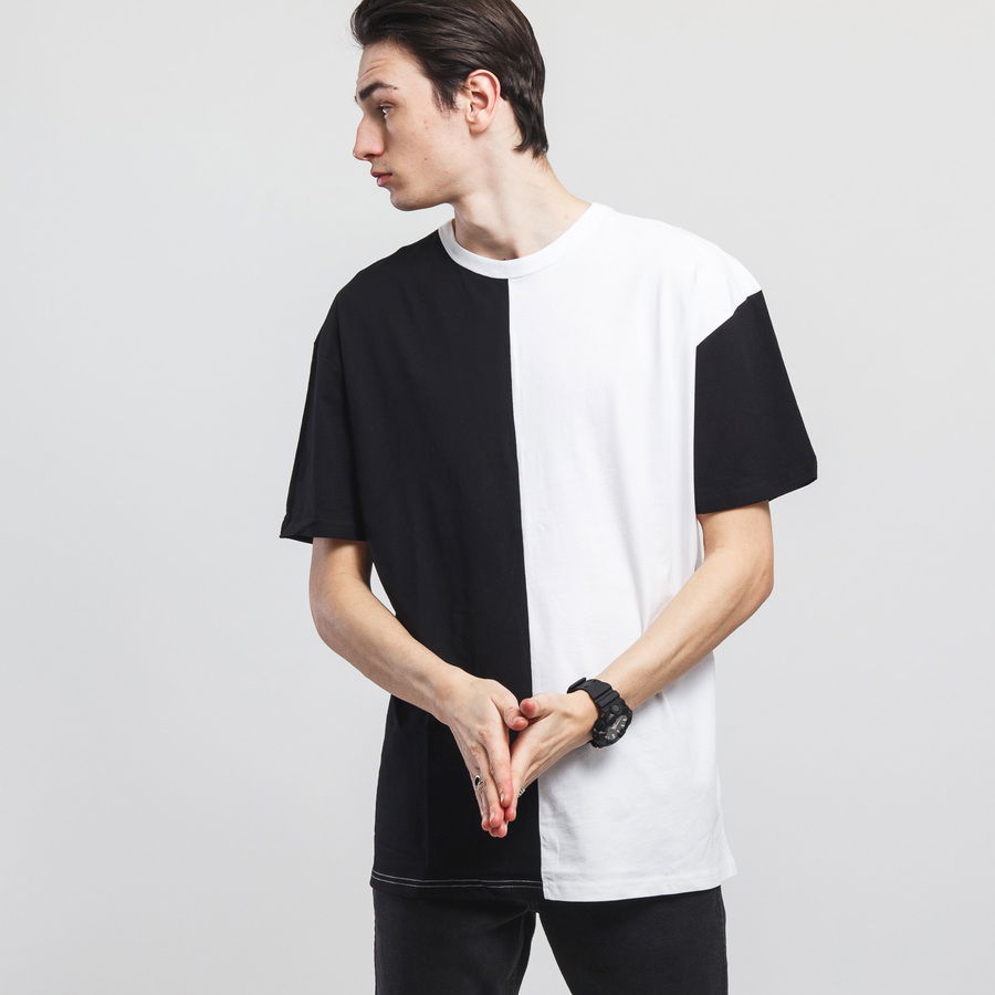 T-shirt Urban Classics Oversize Harlequin Tee Sort | TB2056 blackwhite, 0