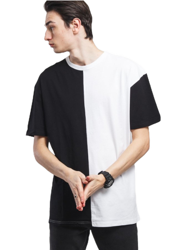 T-shirt Urban Classics Oversize Harlequin Tee Sort | TB2056 blackwhite