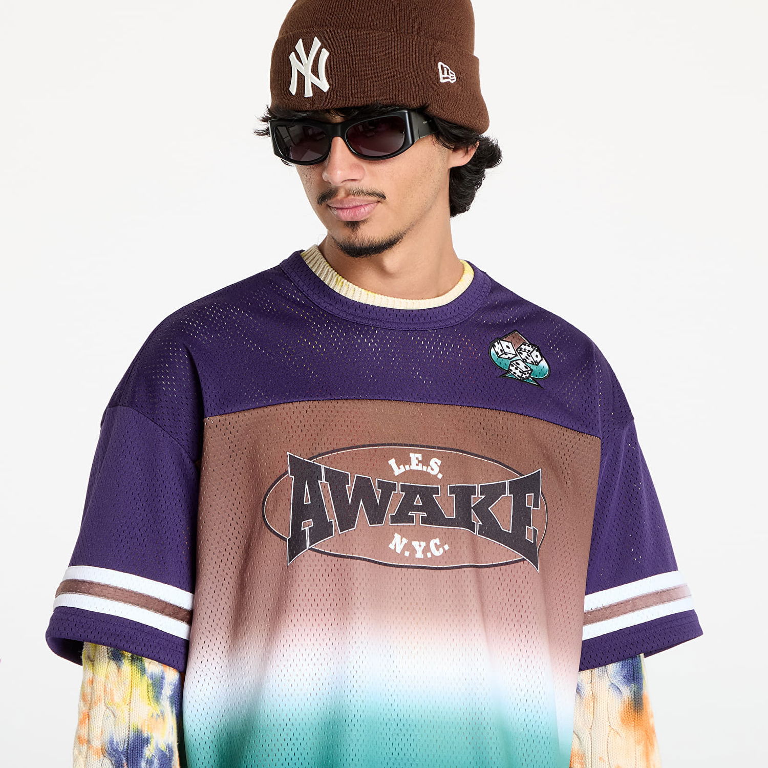 Jersey Awake NY Dres Mesh Football Jersey Brown Multi S Flerfarvet | AWK-FW24-TP006-BRN, 1