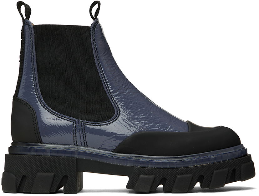 Sneakers og sko GANNI GANNI Cleated Low Chelsea Boots Blå | S1979