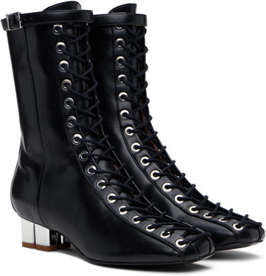 Sneakers og sko GANNI GANNI Oleatex Eyelets Lace-Up Boots Sort | S2967, 3