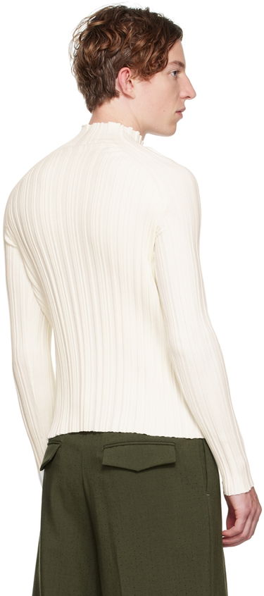 Sweater Dion Lee Dion Lee Collarbone Cutout Ribbed Sweater Hvid | C7005F21, 2