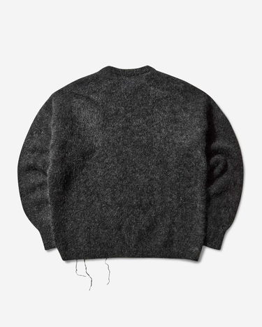 Sweater ROA Dropstitch Mohair Knit Crewneck Sweater Sort | RBMW0522YA76 ANT0001, 0