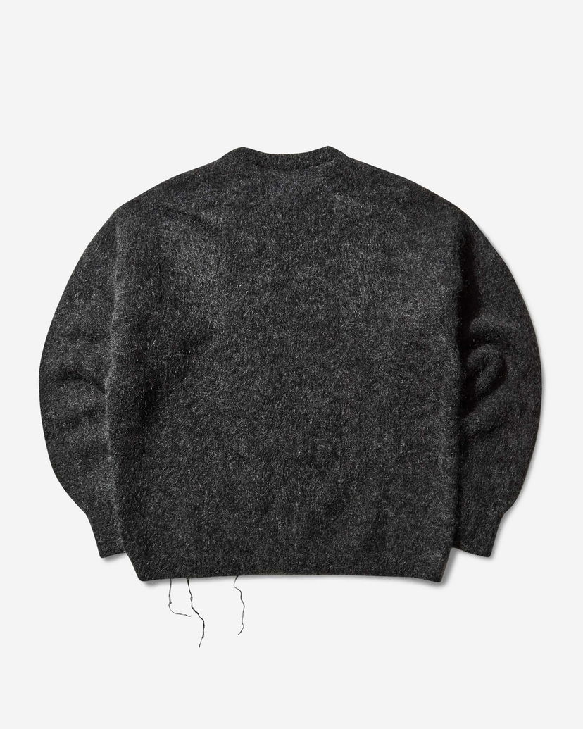 Sweater ROA Dropstitch Mohair Knit Crewneck Sweater Sort | RBMW0522YA76 ANT0001