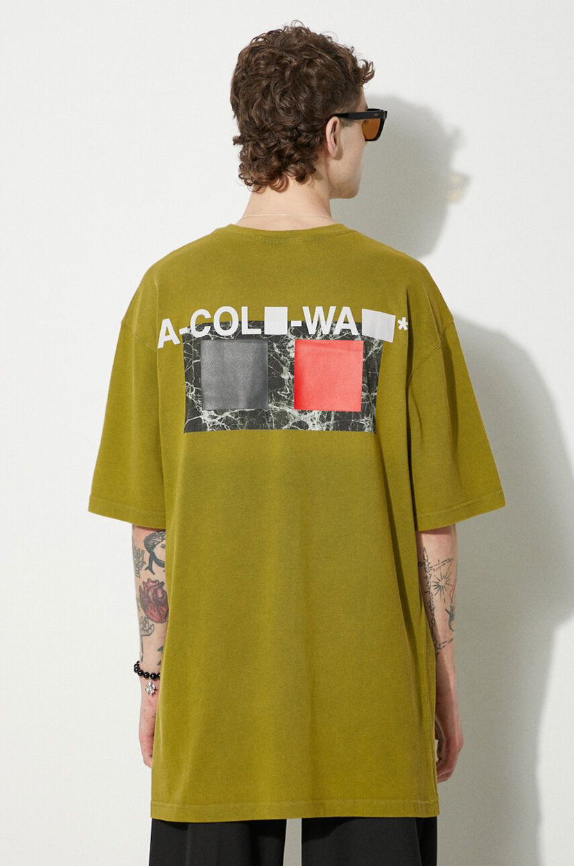 T-shirt A-COLD-WALL* Relaxed Cubist T-shirt with Print Grøn | ACWMTS097