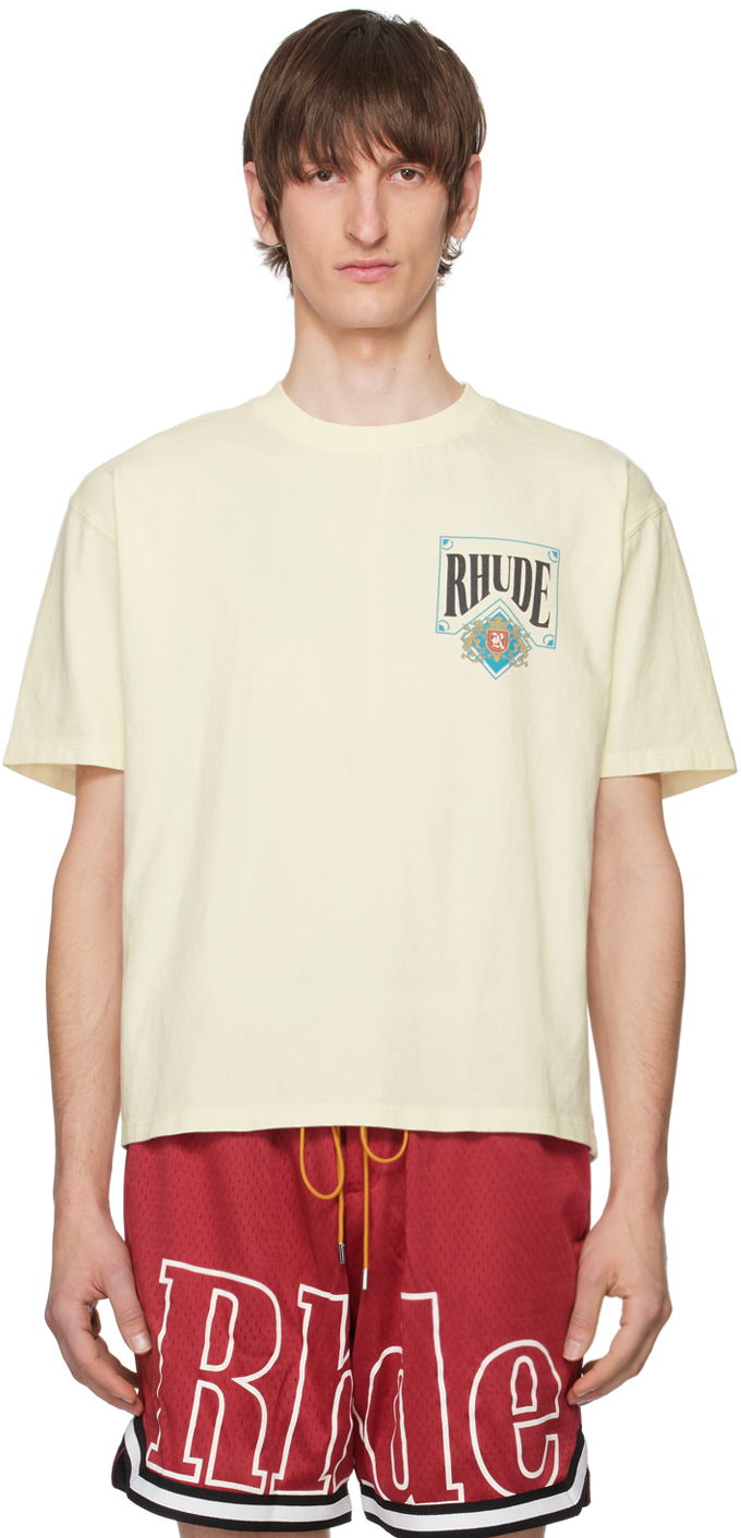 T-shirt Rhude Card T-Shirt Beige | RHSS24TT25012611, 0
