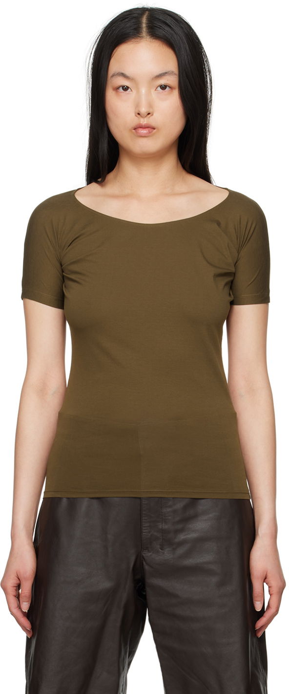 T-shirt LEMAIRE Second Skin T-Shirt Grøn | TO1174 LJ053