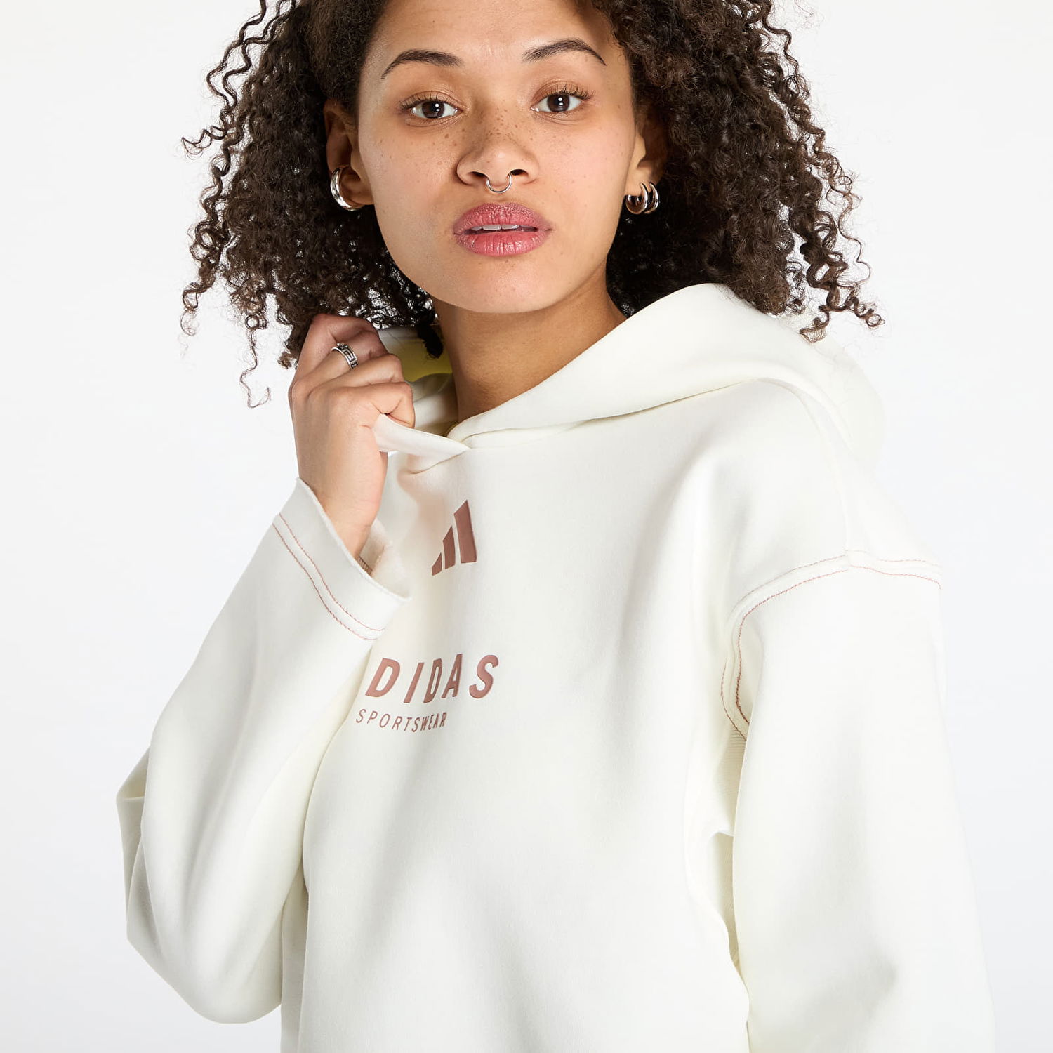 Sweatshirt adidas Originals All Szn Loose Graphic Hoodie Hvid | JJ4517, 1