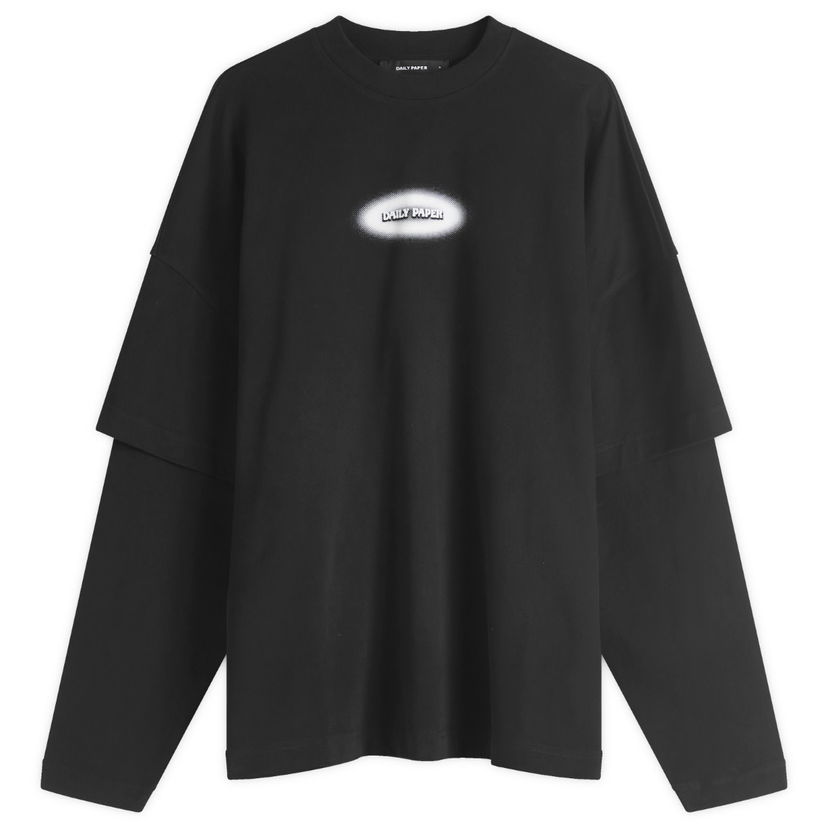 T-shirt DAILY PAPER Daily Paper Layered T-Shirt, Size Medium Sort | 2511091