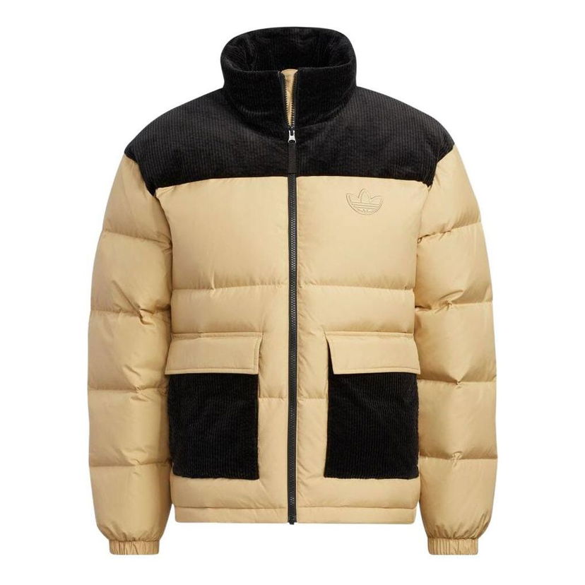 Puffer jakke adidas Originals adidas Originals Corduroy Puffer Jacket Beige | HS7282