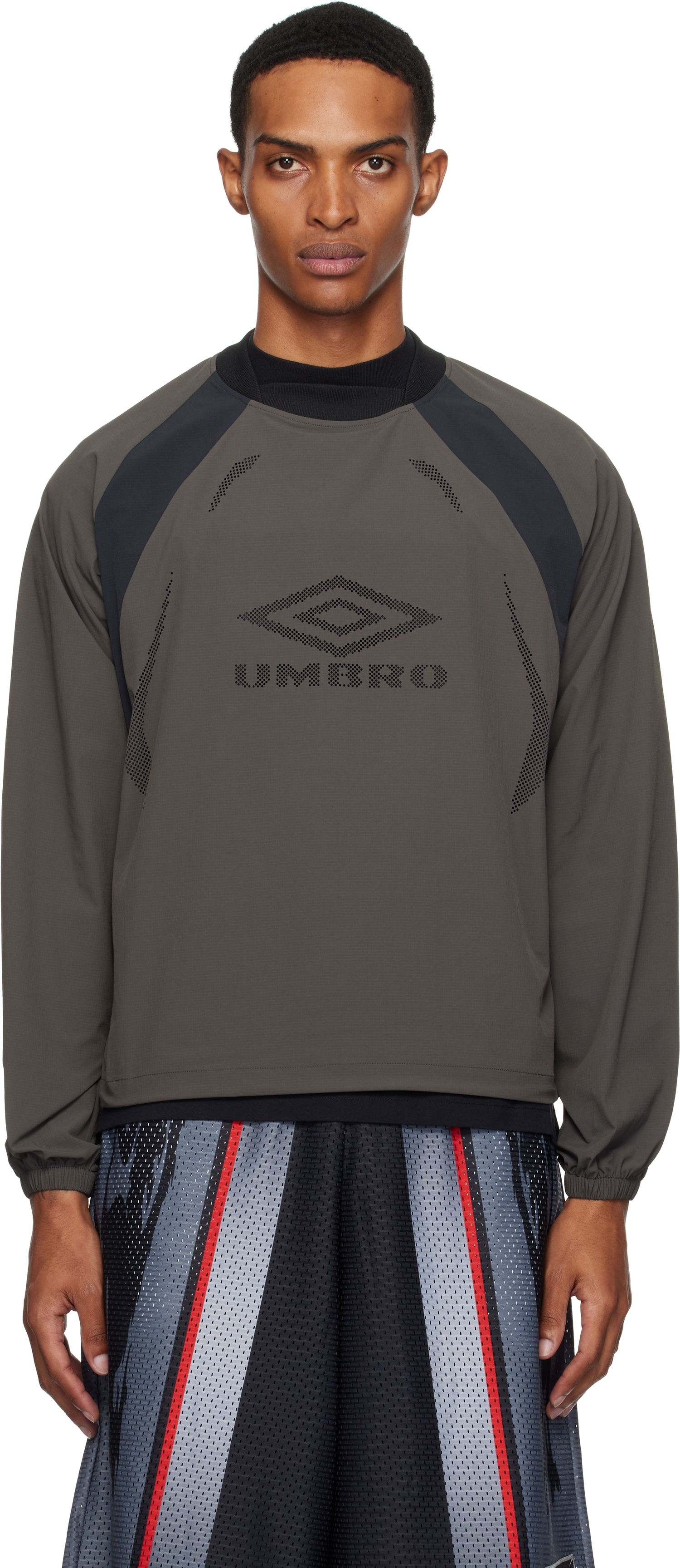 T-shirt Umbro Umbro Lasered Nylon Crewneck T-shirt Grå | UBMW0252FA164, 0