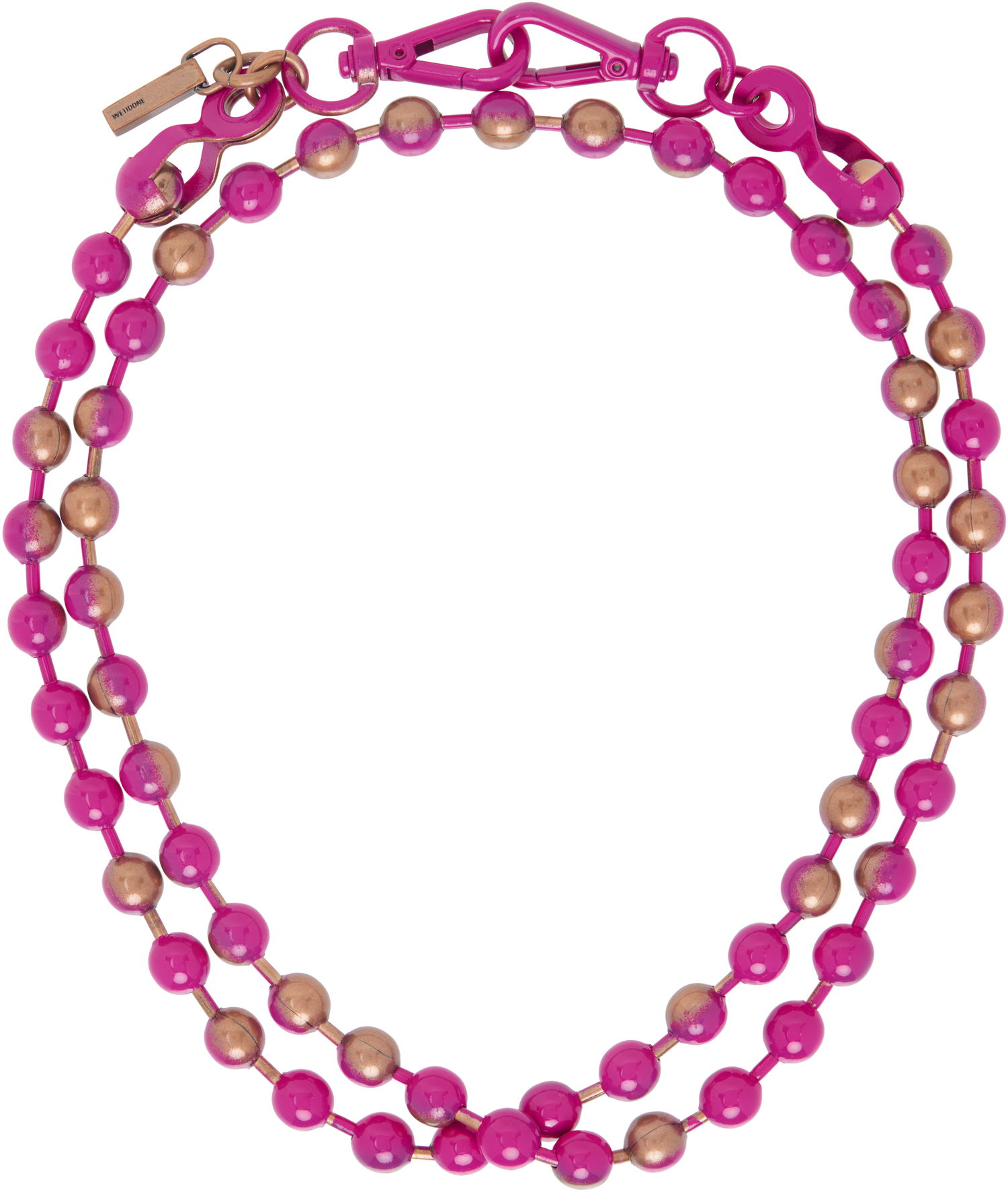 Halskæde We11done We11done Ball Chain Necklace Lyserød | WD-AJ0-25-588-U-PK, 0