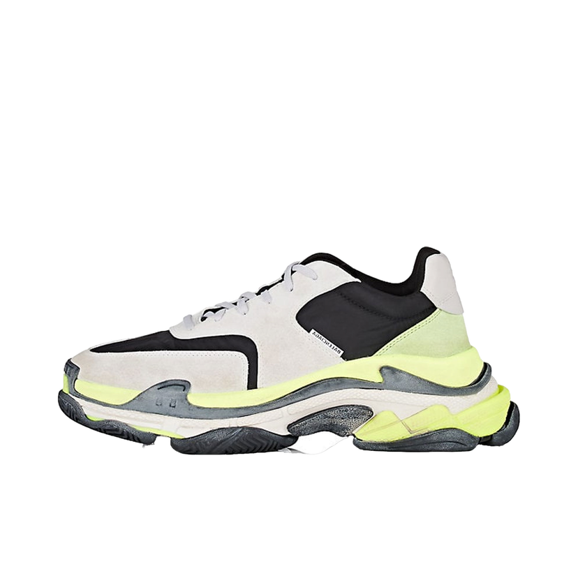 Sneakers og sko Balenciaga Triple S Black Neon Green Light Grey Grå | 533888-W09T2-1293