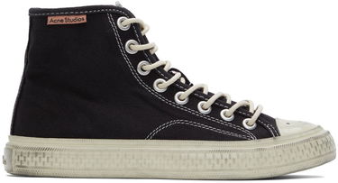 Sneakers og sko Acne Studios Off-White Canvas High Top Sort | AD0481-, 0