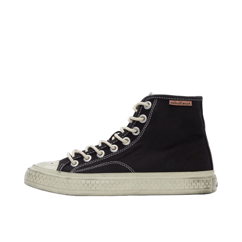Sneakers og sko Acne Studios Off-White Canvas High Top Sort | AD0481-